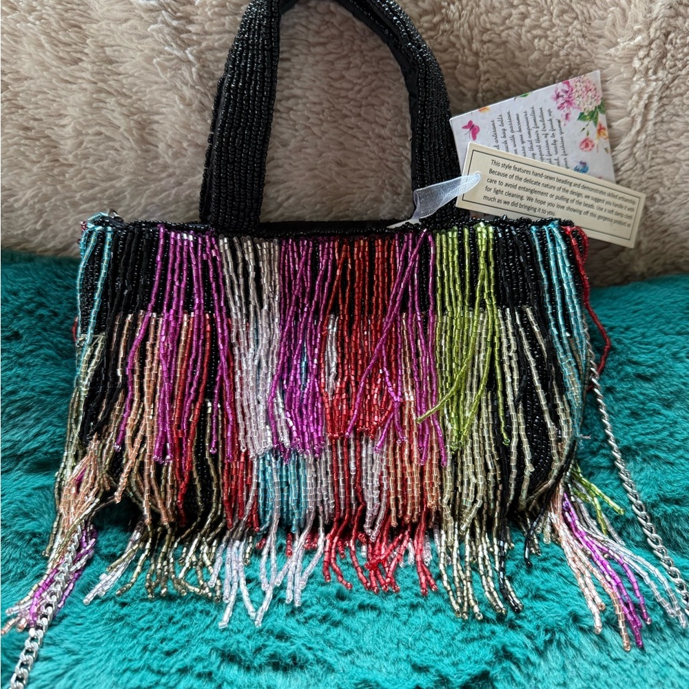 Wedding Party Beaded Festival Fringe Handbag Viral Bag